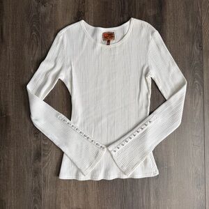 Y2K vintage Twill twenty two Long Sleeve Top With Bell Sleeves